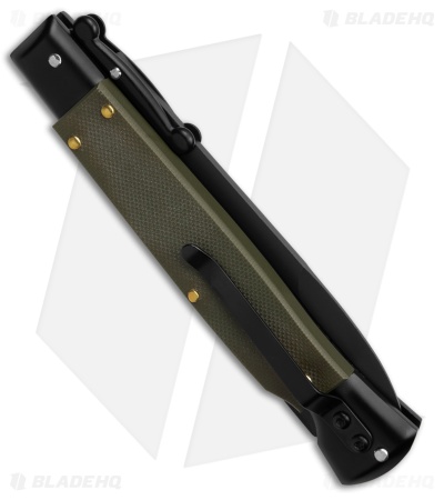 AKC World Swinguard 9" Automatic Green G10/Tactical w/ Box (3.8" Blk)