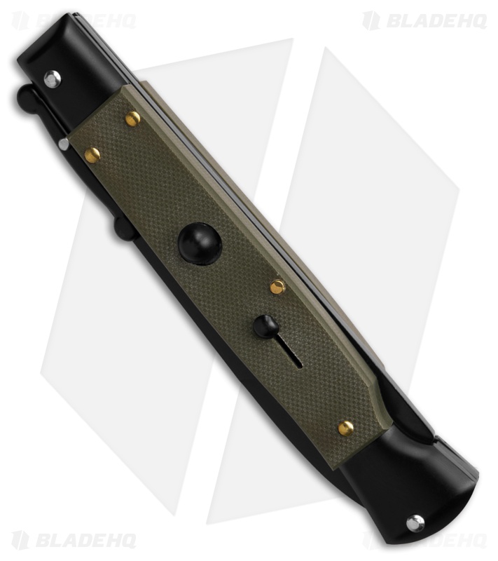 AKC World Swinguard 9" Automatic Green G10/Tactical w/ Box (3.8" Blk)