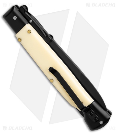 AKC World Swinguard 9" Automatic Ivory/Tactical w/ Sheath (3.8" Blk)