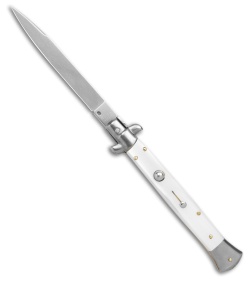Frank B. 11" Italian White Pearlex Tactical Swinguard (5.00"  Satin Swedge)
