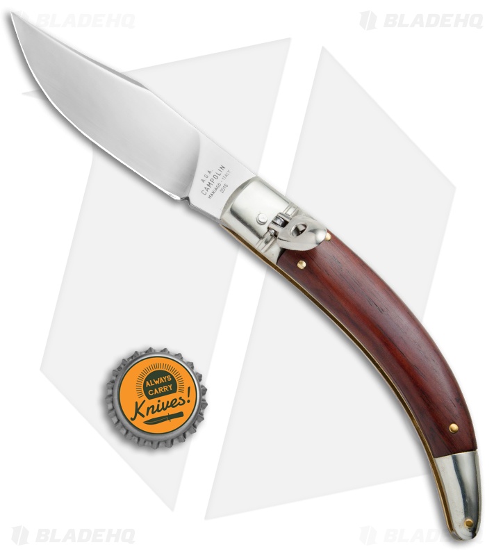 AGA Campolin Diana Lever Lock Automatic Knife Cocobolo  (3.75" Polish)