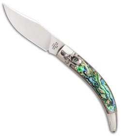 AGA Campolin Diana Lever Lock Automatic Knife Abalone (3.625" Polished)