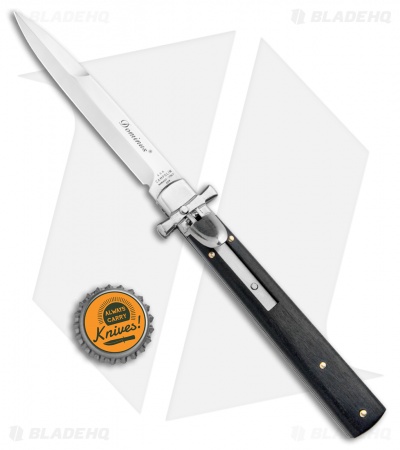 AGA Campolin 9" Dominus Bayonet Leverlock Automatic Knife Ebony (4" Satin)