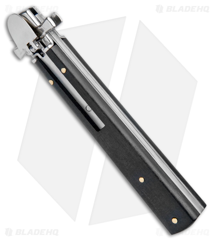 AGA Campolin 9" Dominus Bayonet Leverlock Automatic Knife Ebony (4" Satin)
