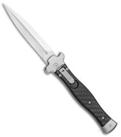 AGA Campolin Zero Dagger Leverlock Automatic Knife Carbon Fiber (3.75" Satin) 