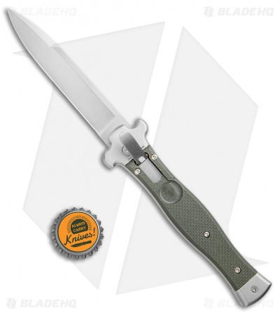 AGA Campolin Zero Italian Leverlock Automatic Knife OD Green G-10 (3.75" Satin)