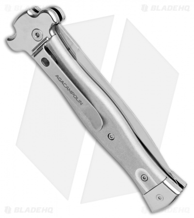 AGA Campolin Zero Dagger Leverlock Automatic Knife Aluminum (3.75" Polished)