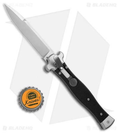 AGA Campolin Zero Italian Leverlock Automatic Knife Black G-10 (3.75" SW)