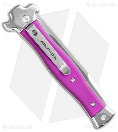 AGA Campolin Zero Italian Leverlock Automatic Knife Violet G-10 (3.75" Tumbled)