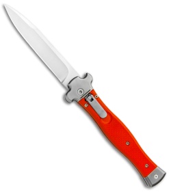 AGA Campolin Zero Leverlock Automatic Knife Orange G-10 (3.75" Satin)