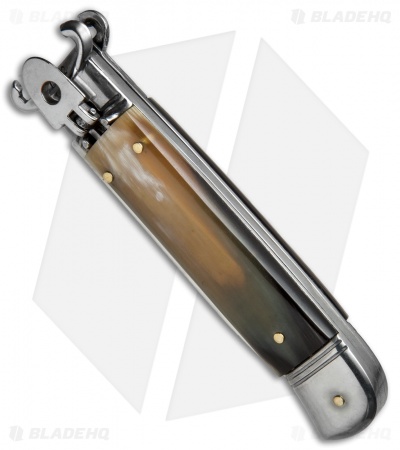 AKC Shot Puller 8" Lever Lock Italian Auto Brazilian Horn (3.2" Polish Flat)