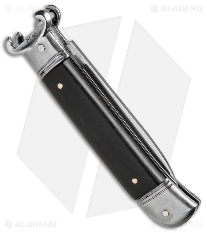 AKC Shot Puller 8" Lever Lock Italian Auto Ebony Wood (3.2" Polish Flat)