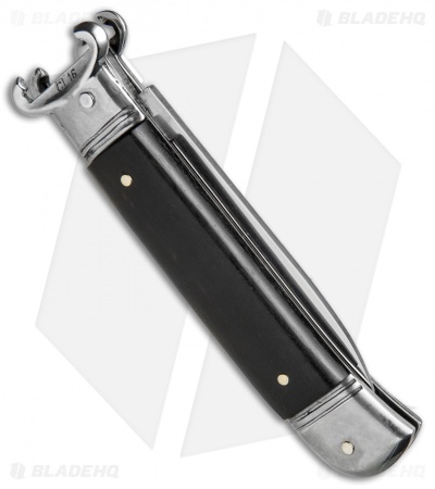 AKC Shot Puller 8" Lever Lock Italian Auto Ebony Wood (3.2" Polish Flat)