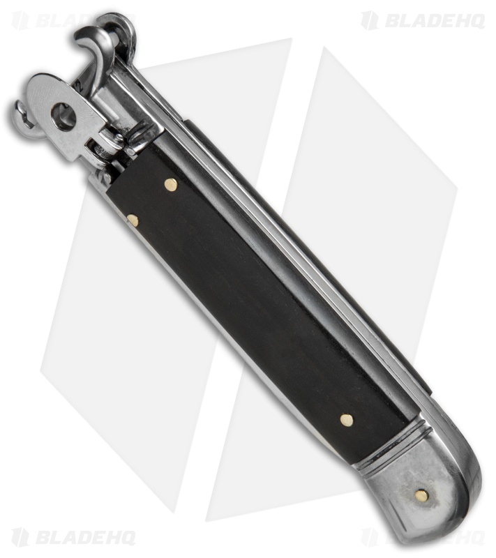 AKC Shot Puller 8" Lever Lock Italian Auto Ebony Wood (3.2" Polish Flat)