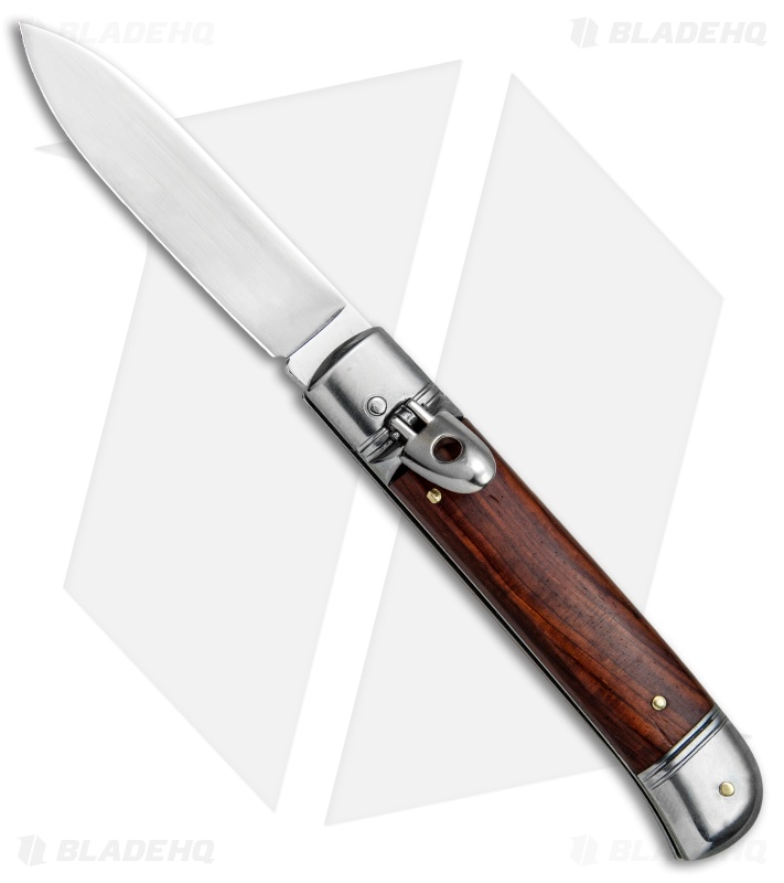 SKM Classic 8" Lever Lock Automatic Italian Knife Cocobolo (3.2" Polish Flat)