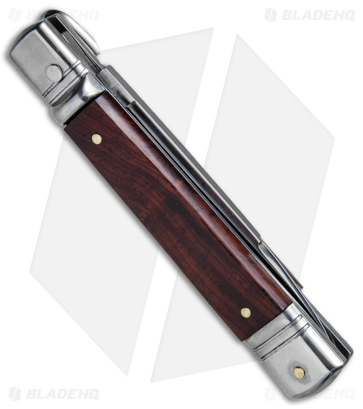 AKC 7.75" Slimline Lever Lock Automatic Knife Cocobolo (3.3" Satin Flat)