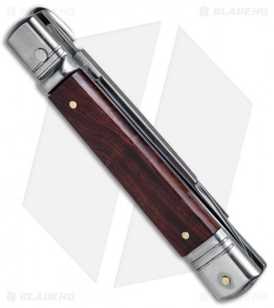 AKC 7.75" Slimline Lever Lock Automatic Knife Cocobolo (3.3" Satin Flat)