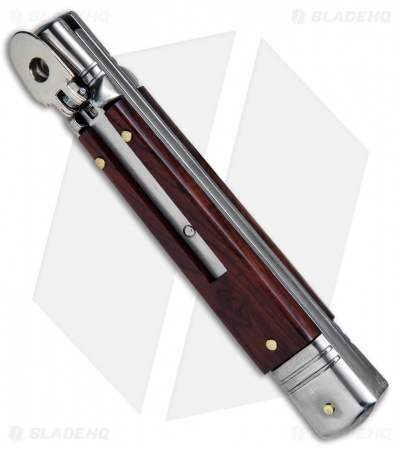 AKC 7.75" Slimline Lever Lock Automatic Knife Cocobolo (3.3" Satin Flat)