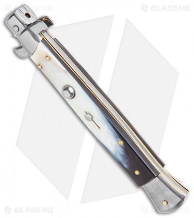 Frank B 11" Italian Stiletto Auto Brazilian Horn (5" Satin Dagger) 