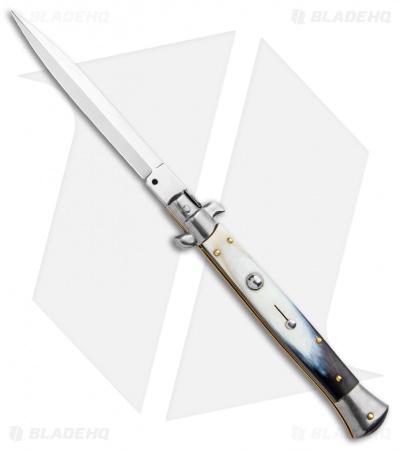 Frank B 11" Italian Stiletto Auto Brazilian Horn (5" Satin Dagger) 
