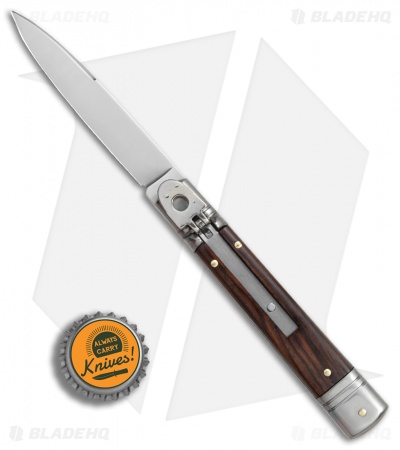 SKM 7.75" Slimline Leverlock Automatic Knife Cocobolo  (3.2" Satin)