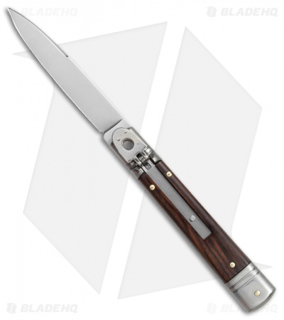 SKM 7.75" Slimline Leverlock Automatic Knife Cocobolo  (3.2" Satin)