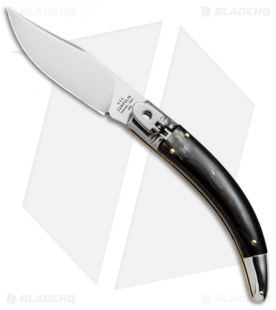 AGA Campolin Diana Lever Lock Automatic Knife Brazilian Horn (3.75" Satin)