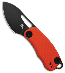 BlackFox Nix Liner Lock Knife Orange G-10 (2.25" Black) BF763OR