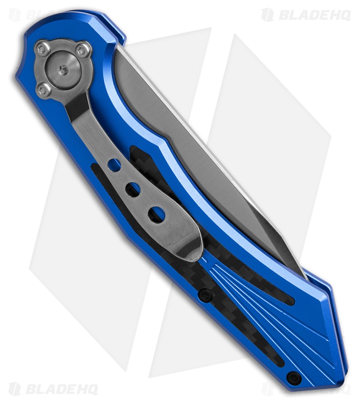 Diablo Automatic Knife Blue Aluminum (3.4" Satin)