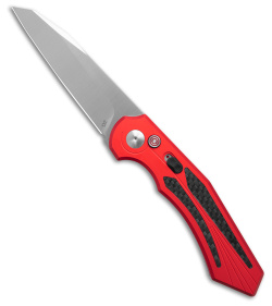 Diablo Automatic Knife Red Aluminum (3.4" Satin)