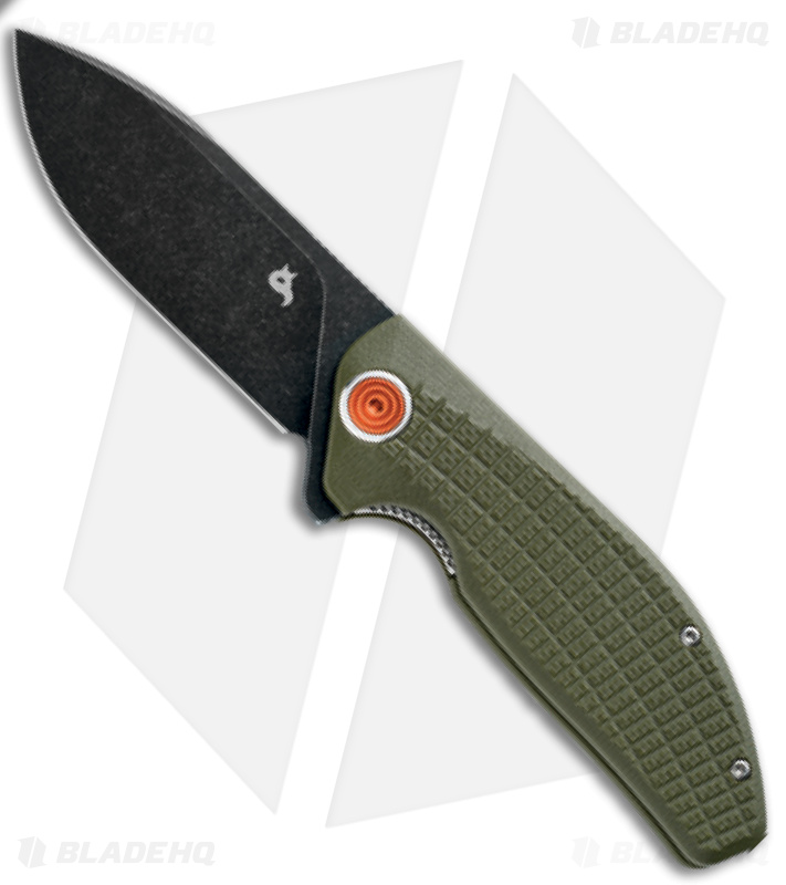 BlackFox Acutus Liner Lock Knife OD Green G-10 (3.38" Black Stonewash) BF764OD