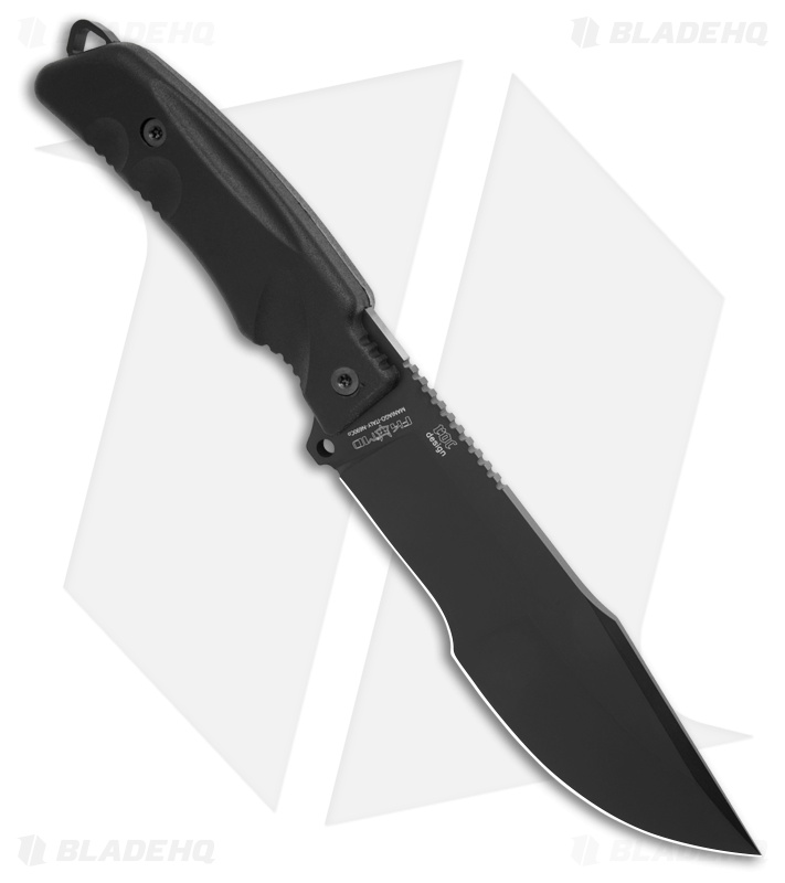 Fox Knives Dino Tracker Fixed Blade Knife Black Forprene (6.25" Black) FX-9CM08B