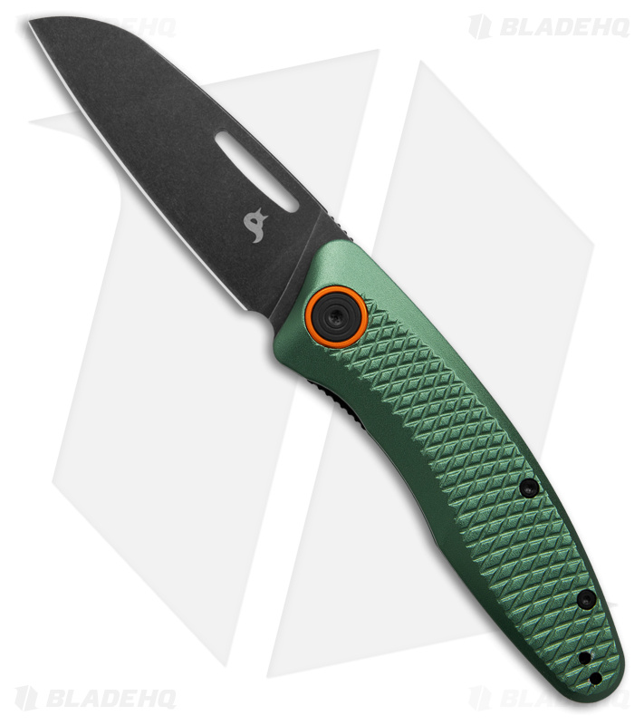 BlackFox Feresa Liner Lock Knife Mint Green Aluminum (3.1" Black Stonewash)