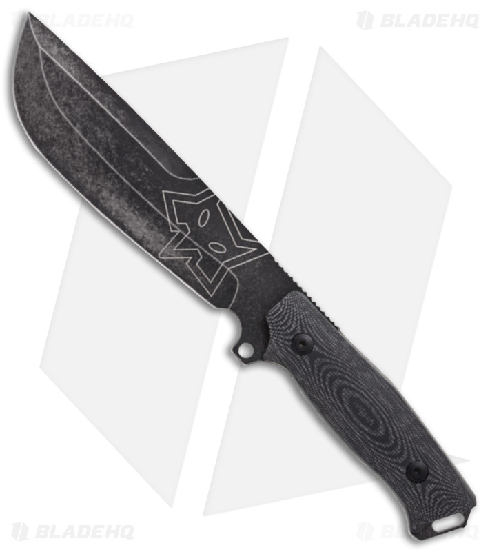 Fox Knives Native Fixed Blade Knife Black Canvas Micarta (6.9" PTFE)