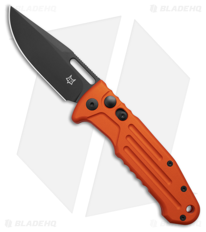Fox Knives New Smarty Automatic Knife Orange Aluminum (3.2" Black)