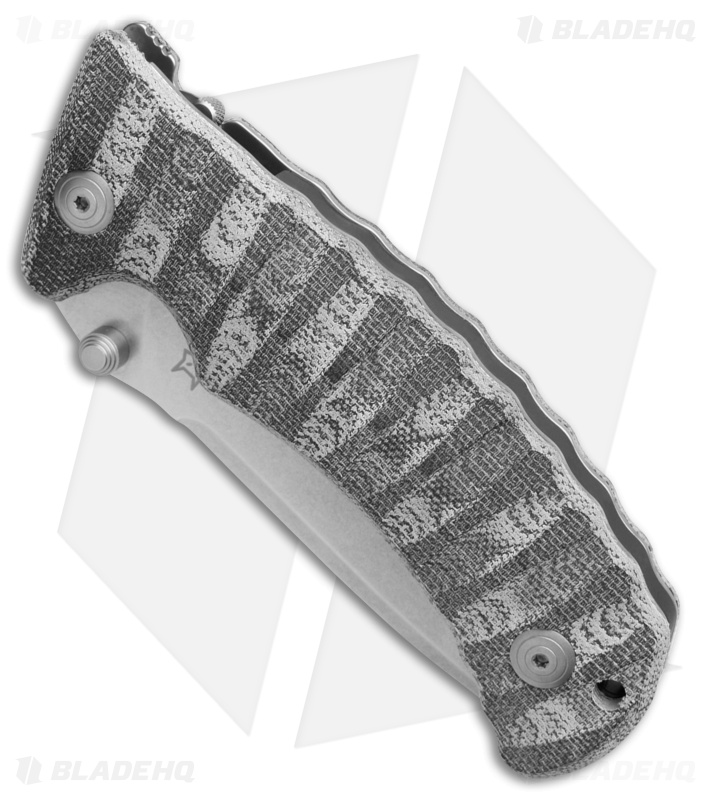 Fox Knives Pro-Hunter Folder Liner Lock Knife Black Canvas Micarta (3.74" SW)