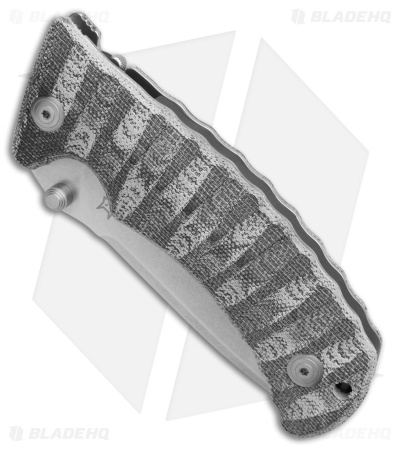 Fox Knives Pro-Hunter Folder Liner Lock Knife Black Canvas Micarta (3.74" SW)