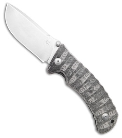 Fox Knives Pro-Hunter Folder Liner Lock Knife Black Canvas Micarta (3.74" SW)