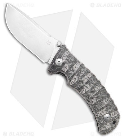 Fox Knives Pro-Hunter Folder Liner Lock Knife Black Canvas Micarta (3.74" SW)
