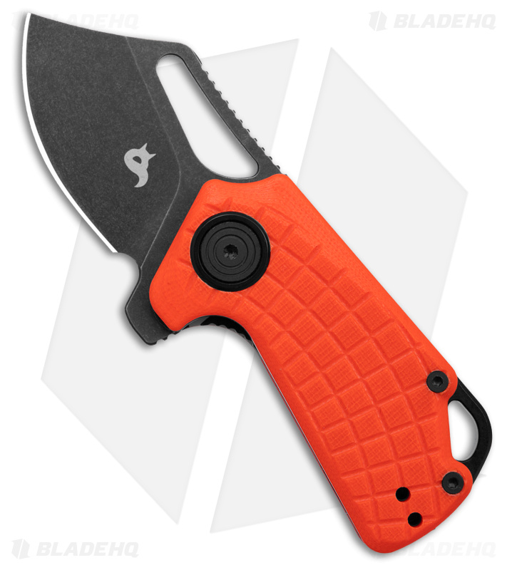 BlackFox Puck Liner Lock Knife Orange G-10 (1.75" Black Stonewash) BF761OR