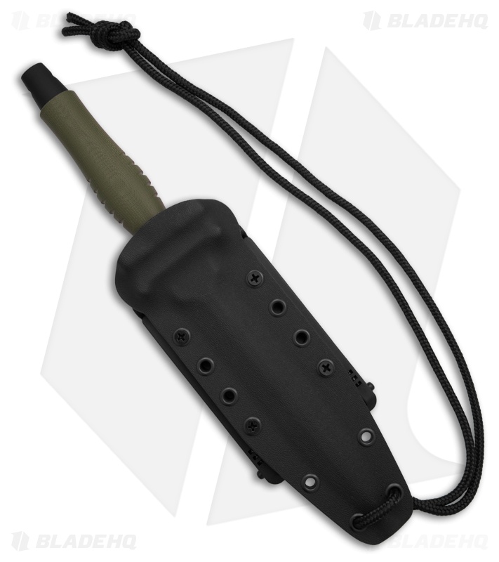 Fox Knives Veleno Knife | OD Green G-10 | Black Serr