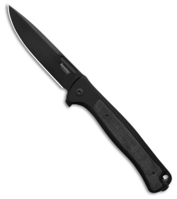 LionSteel Knives Skinny MagnaCut Frame Lock Knife Black Aluminum (3.3" SW)