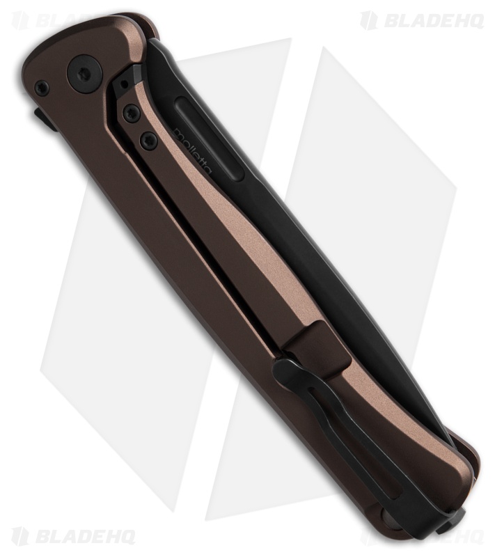 LionSteel Knives Skinny MagnaCut Frame Lock Knife Earth Aluminum (3.3" Blk)