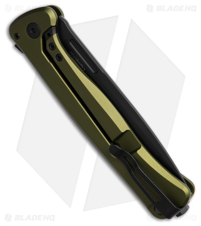 LionSteel Knives Skinny MagnaCut Frame Lock Knife Green Aluminum (3.3" Blk)