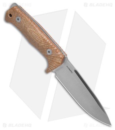 LionSteel T5 Fixed Blade Knife Natural Micarta (5" Satin)