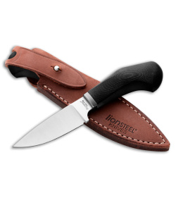 LionSteel Willy Fixed Blade Knife Black G-10 (3" Satin) WL1 GBK