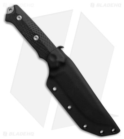 MKM Base Camp Fixed Blade Knife Black G-10 (5" Stonewash)