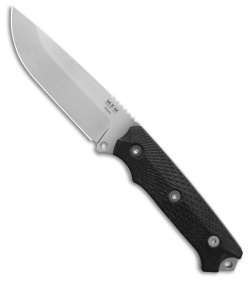 MKM Base Camp Fixed Blade Knife Black G-10 (5" Stonewash)