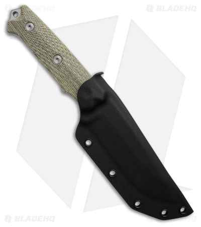 MKM Base Camp Fixed Blade Knife Green Micarta (5" Stonewash)