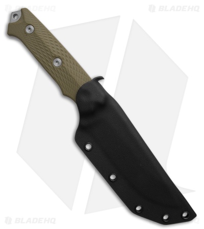 MKM Base Camp Fixed Blade Knife OD Green G-10 (5" Stonewash)